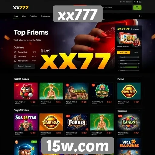 Interface de usuário do site xx777 e sua usabilidade